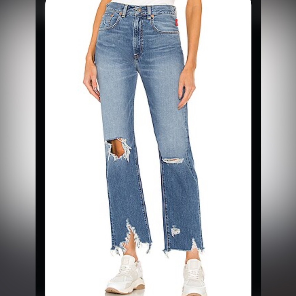 Women's Denimist Sophie Slim‎ Distressed Blue Jeans 28